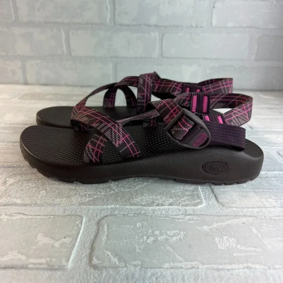 Chaco Sandals Women 9 Z/1 Classic Hiking Strappy Comfort Flat Brown Pink Outdoor - Picture 5 of 12